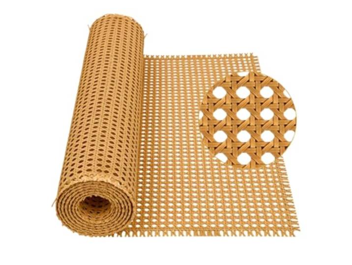 Handgewebte Polyrattan-Gurtbandrolle Sechseckiges Netz for Stühle, Schränke, Betten(45x60cm)