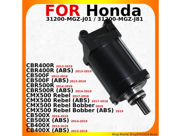Démarreur électrique pour Honda CB500X ABS CB400X 31200-MFL-003 CBR1000RR Fireblade, édition spéciale