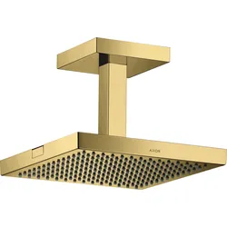 Hansgrohe AXOR ShowerSolutions Kopfbrause 1jet mit Deckenanschluss, Polished Gold Optic, 240 x 240 mm, RainAir Strahl, 12 l/min Durchfluss