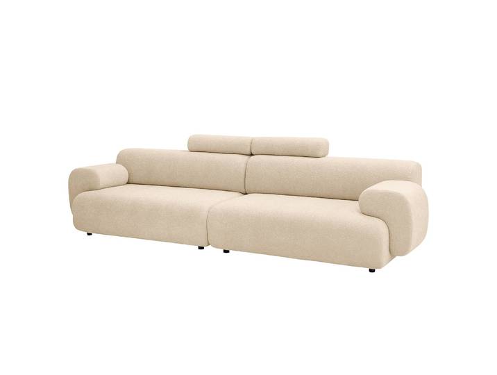 Bigsofa Imbert Beige Bouclé Stoff Basima 354 x 74 x 106cm Modern