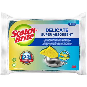 3M Spülschwamm Scotch-Brite Delicate, mit Scheuerseite, 10 Stück