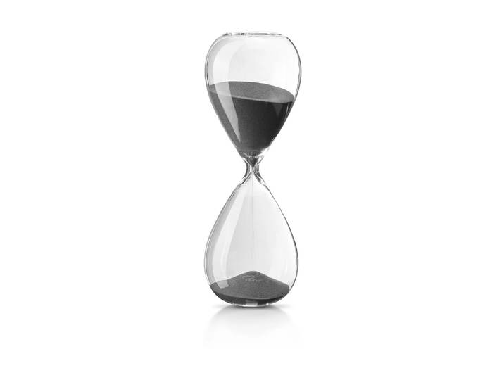 Sanduhr PHILIPPI Lala Meeting Timer 1 h , schwarz (transparent, schwarz), Tischuhren, Sanduhr