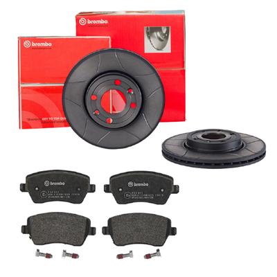 BREMBO Bremsensatz, Scheibenbremse Bremsensatz-Vorderachse MAX LINE / STANDARD sk8k0f69k2 Vorderachse Geschlitzt 260mm 22mm für Mercedes NISSAN D