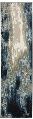 Vista Home Vance Contemporary Abstract Blue Area Rug