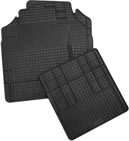 Petex Fußmattensatz Uni-Fußmatte Megafit Gummi / Schwarz 4-Teilig 926998