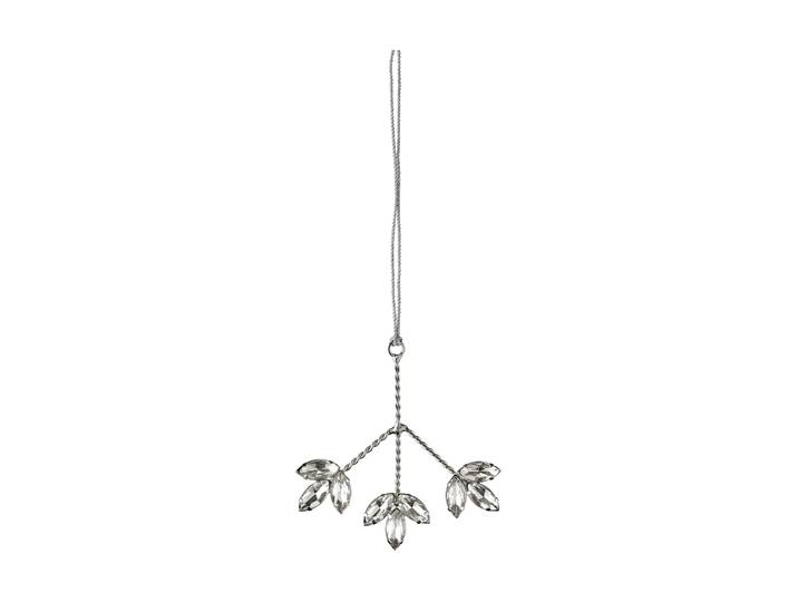 Lene Bjerre Suspension décorative ornement Ada Argenté, 5x4x10 cm