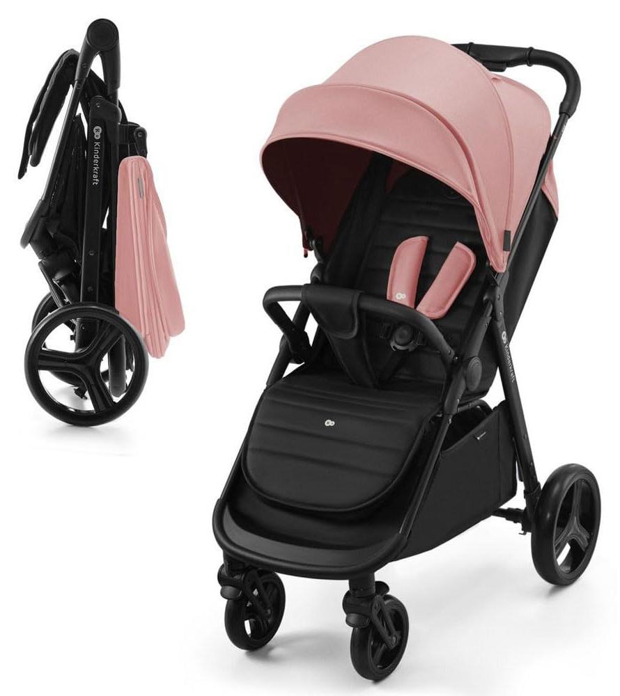 Kinderwagen - Faltbar mit einer Hand - Bis 22 kg - Rosa
