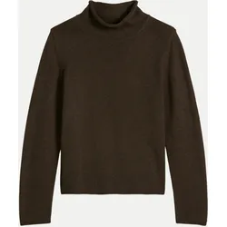 Strick-Rollkragenpullover Braun M