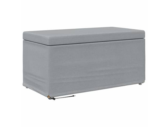 GHVBNMF Polsterhocker Hellgrau 81x41x40 cm Sitzbank Stoff Pressholz Komfortable Sitzgelegenheit aus hellgrauem Stoff für Wohnzimmer, Flur oder Schlafzimmer mit stabiler Pressholz-Basis.