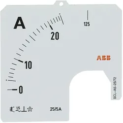 ABB SCL-A5-25/72 Amperemeter Skale Stromwandleranschluss 25/5A 2CSG122096R5011 SCLA52572