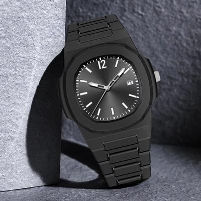 Inspired Finds TOMI Men's Multifunction Quartz Watch With Calendar Gift Box black