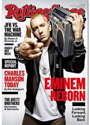 Inspire Select Eminem Rap Legend Canvas Wall Art Modern Hip Hop Music Poster For Room Decor r 11.8 X 15.7 In No Frame