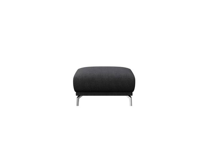 Pouf en polyester gris foncé