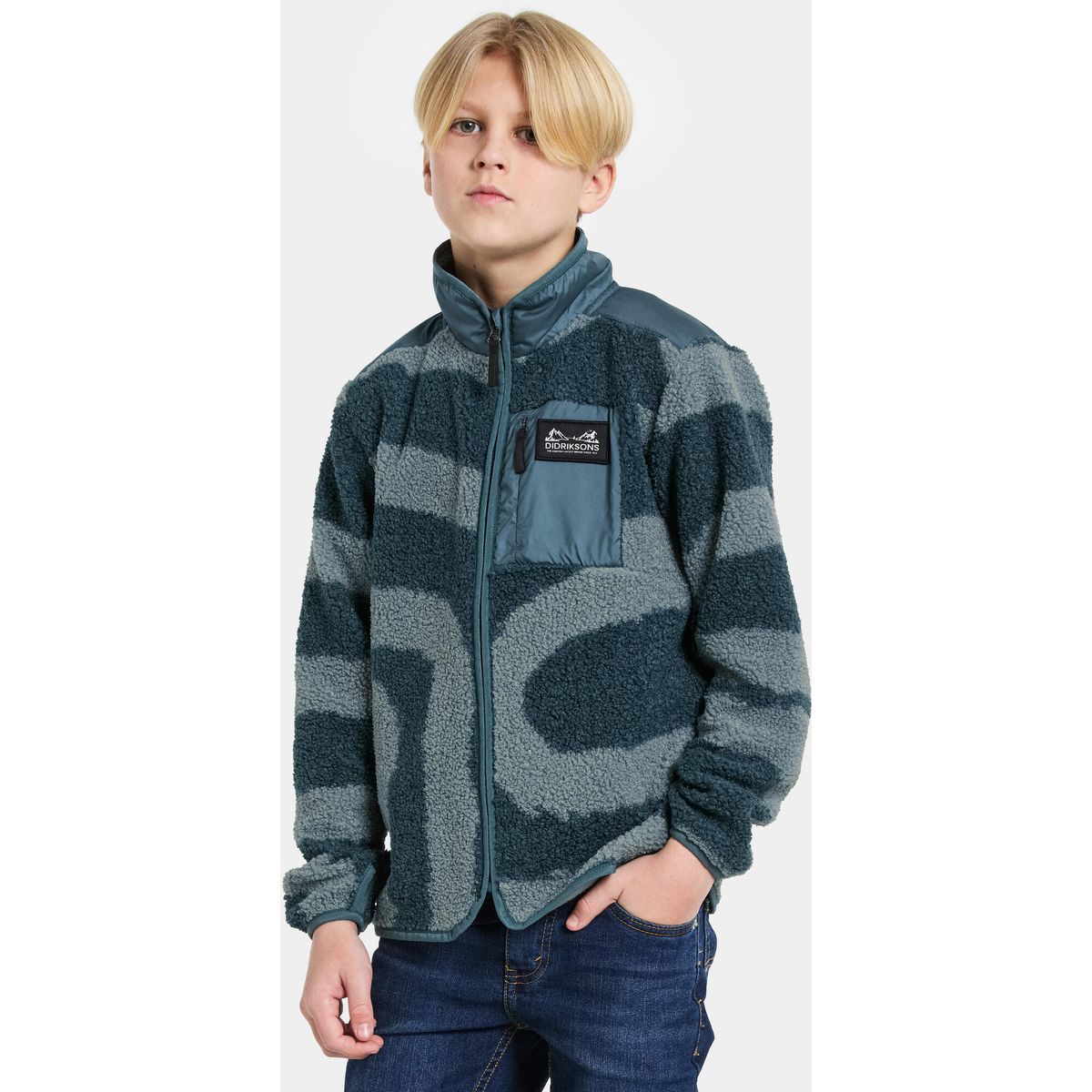 Didriksons EXA PR Kids Full Zip 2 path l blue (A91) 140 505859A91140