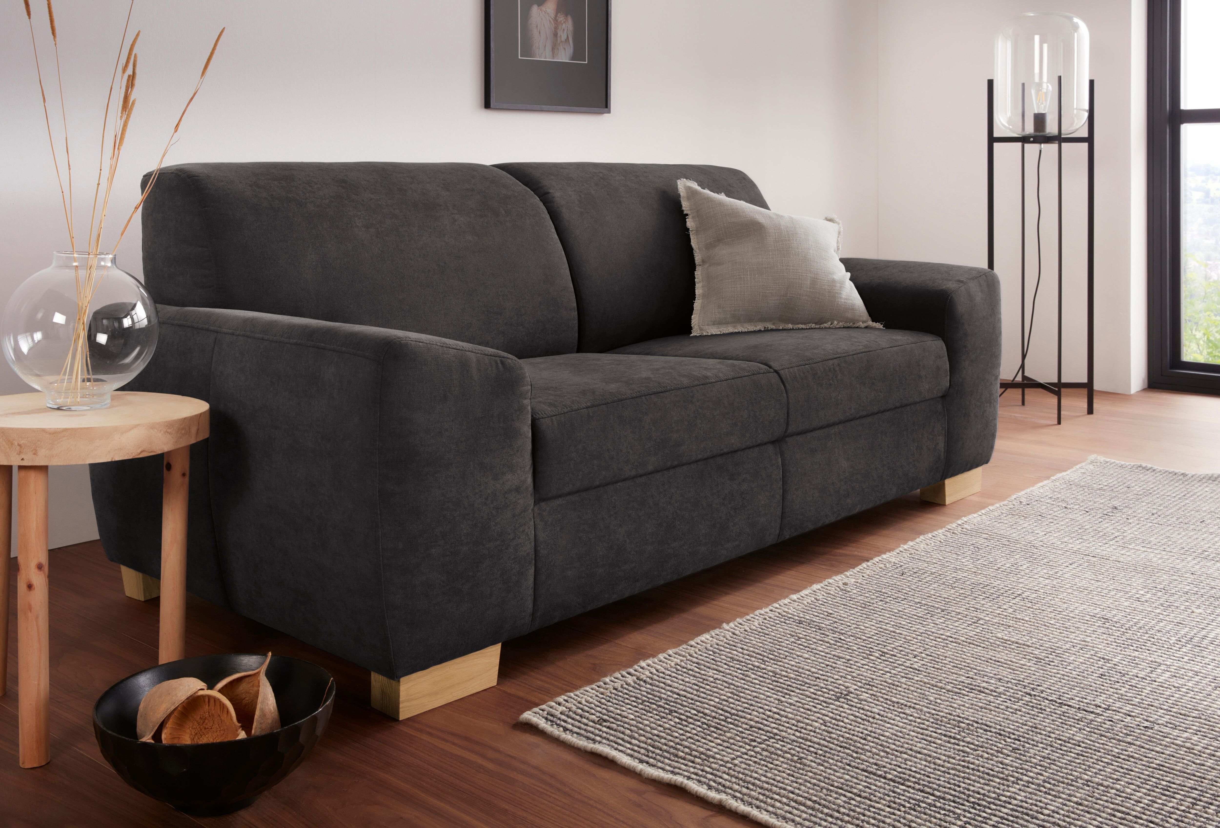 2-Sitzer DOMO COLLECTION "Incanto, kubisch & zeitlos, Breite 200cm, bequem, flache Armlehnen", braun (espresso), B:200cm H:81cm T:89cm, Sofas, 2-Sitzer