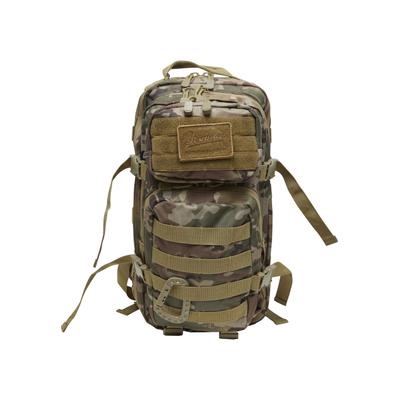 Rucksack BRANDIT "Brandit US Assault Pack Medium", Gr. onesize, grün (tactical camo), Polyester, Rucksäcke Rucksack