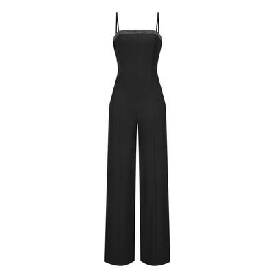Jumpsuit NICOWA "Nicowa Jumpsuit FENOWI", Damen, Gr. 36, schwarz, Casual, regular fit, Overalls Jumpsuit, mit Fringe-Detail