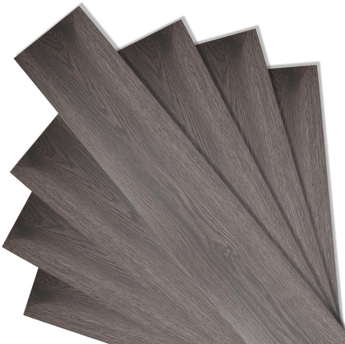 Merkloze PVC Vloerbedekking Vinyl Tegels Donkergrijs - 10 m²