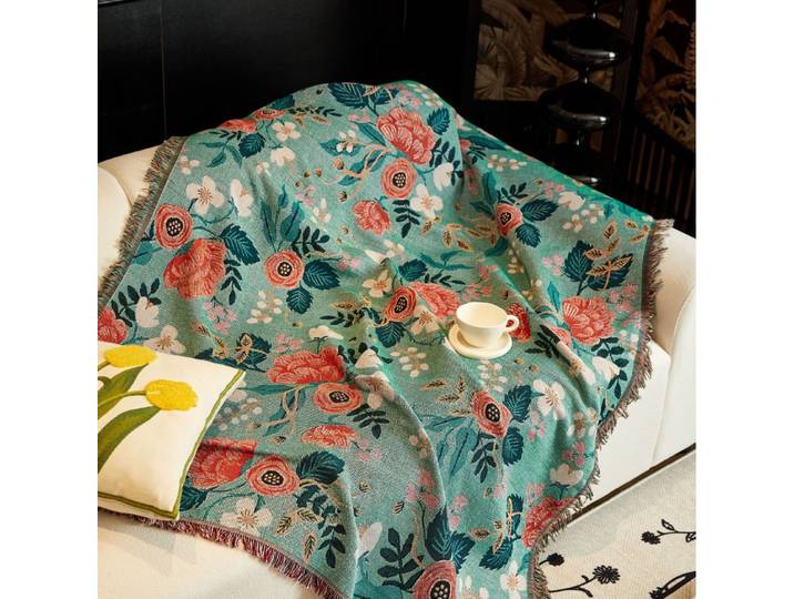 Couverture de canapé américaine rétro, couverture de sieste Premium, Design antidérapant, universelle toutes saisons, couverture de Camping simple