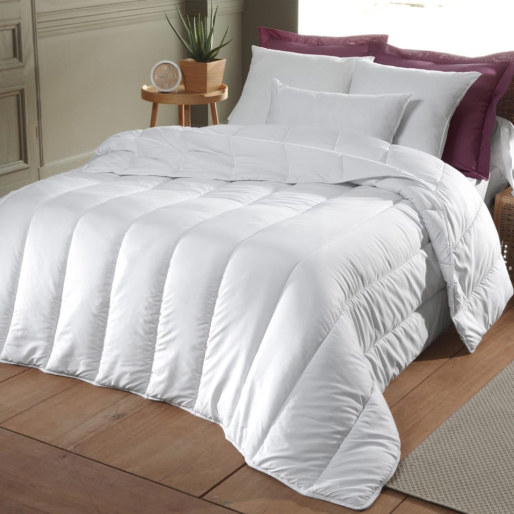 Becquet Couette légère en coton blanc 140x200cm Blanc 200x1x140cm