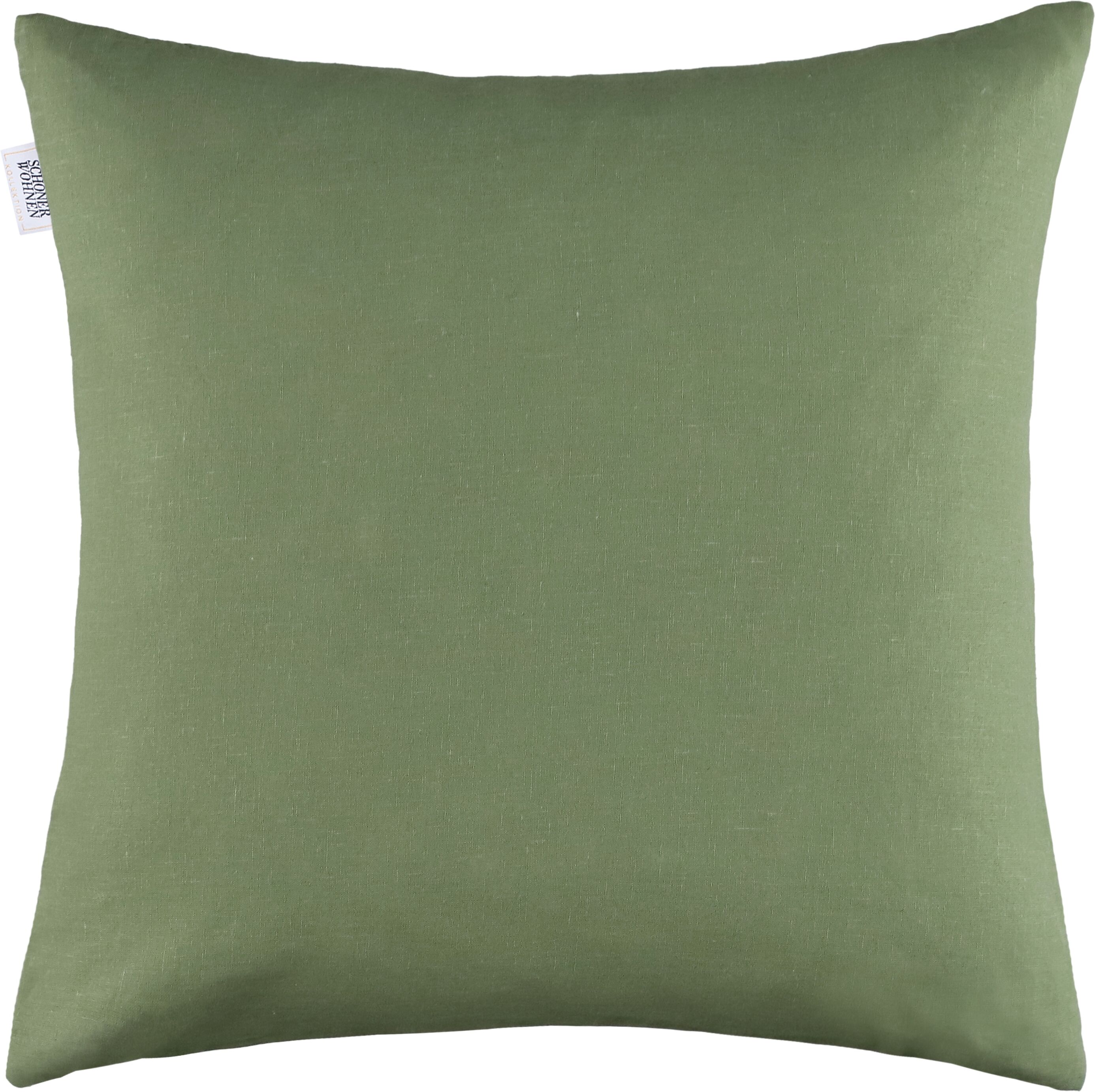 Dekokissen "Perform", grün (grün, kariert), B:45cm L:45cm, Mischgewebe, SCHÖNER WOHNEN-KOLLEKTION, Dekokissen_Sitzkissen_Kissenhüllen, Dekokissen, mit aufgesticktem Karomotiv grün, kariert B/L: 45cm x 45cm, 1 Stk.