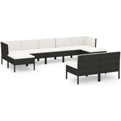 vidaXL, Gartenlounge, Azalea (2x Eckteil + 5x Mittelteil + 2x Fussstütze)