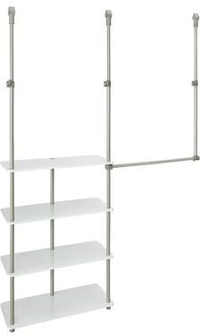 ClosetMaid Maximizer 4-Shelf 1-Rod No Tool Assembly Closet Organizer