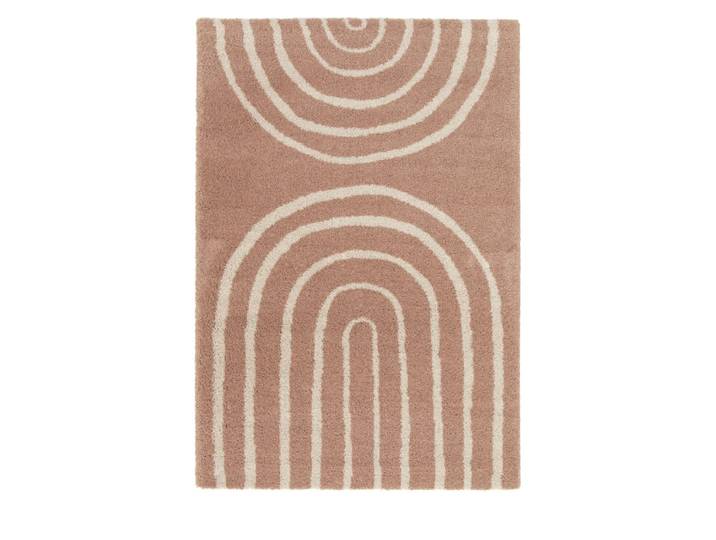 Tapis contemporain géométrique - 120x170cm vieux rose polypropylène