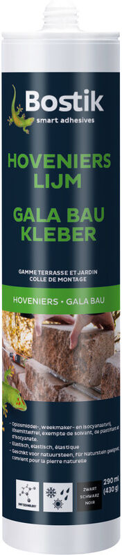 Bostik hoveniers montagelijm Zwart 290ml