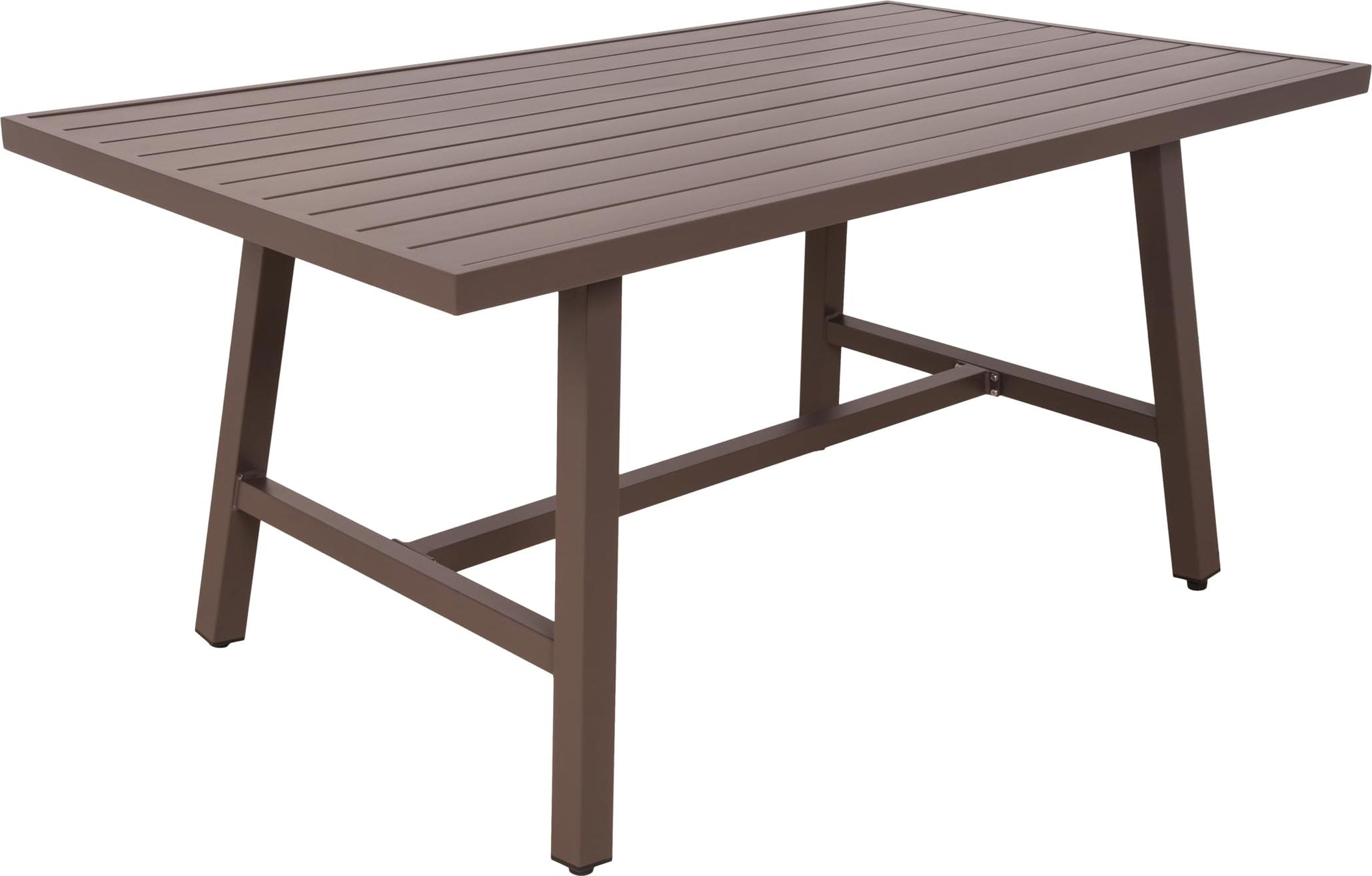 Gartentisch KERSTI - Kunststoff, Schwarz, 160x89,5x75cm | Terrassentisch Wetterfest Outdoor Tisch