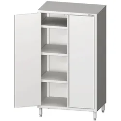 Stalgast Edelstahl Hochschrank mit Flügeltüren, 1100x500x1800 mm, verschweißt