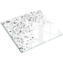 GLASPLATTE 60x52 cm Abstrakte Quadrate