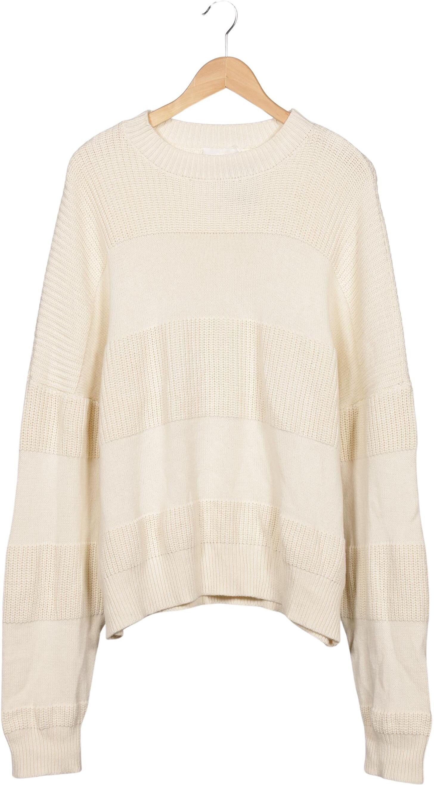 LeGer by Lena Gercke Damen Pullover, Cremeweiß, Gr. EU 38, Baumwolle - Second Hand