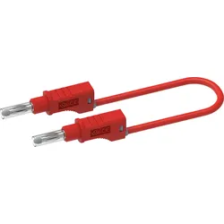 PJP 2217/50R - Messleitung mit Bananensteckern, 2,5 mm2, 0,5 m, rot