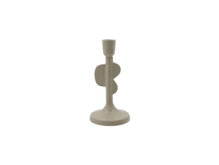 Bougeoir 20 cm Aluminium Beige Donna