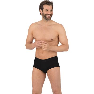 Slip TRIGEMA "TRIGEMA Slip Feinripp im Doppelpack", Herren, Gr. 7, 2 Stk., schwarz, 100% Baumwolle (Bio-Baumwolle kbA), Unterhosen Slip