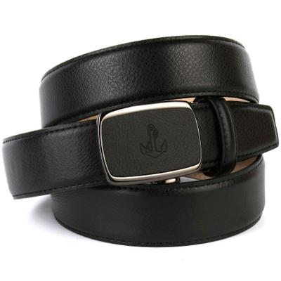 Ledergürtel ANTHONI CROWN, Damen, Gr. 95, schwarz, Leder, unifarben, Gürtel Ledergürtel, mit Anker-Logo, Ton in Ton Steppung