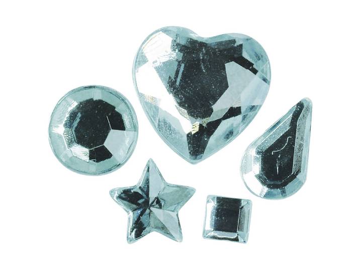 Rayher Acryl-Strasssteine zum Aufkleben 3-12 mm 58 Stück