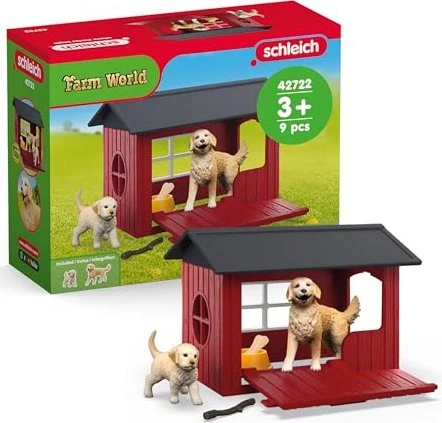 Schleich Hundehütte mit Golden Retriever 42722
