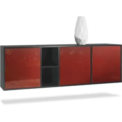 SIDEBOARD Cuba Türen in Bordeaux Hochglanz