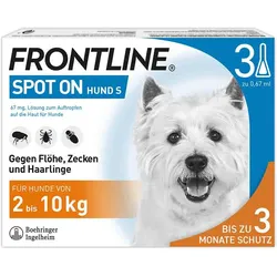 FRONTLINE SPOT-ON gegen Zecken, Flöhe und Haarlinge für Hunde S (2-10 kg)  3 St Lösung