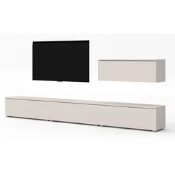 WOHNWAND Loriano IV Beige Kaschmir 300/70,5/32 cm – Hängend und Stehend