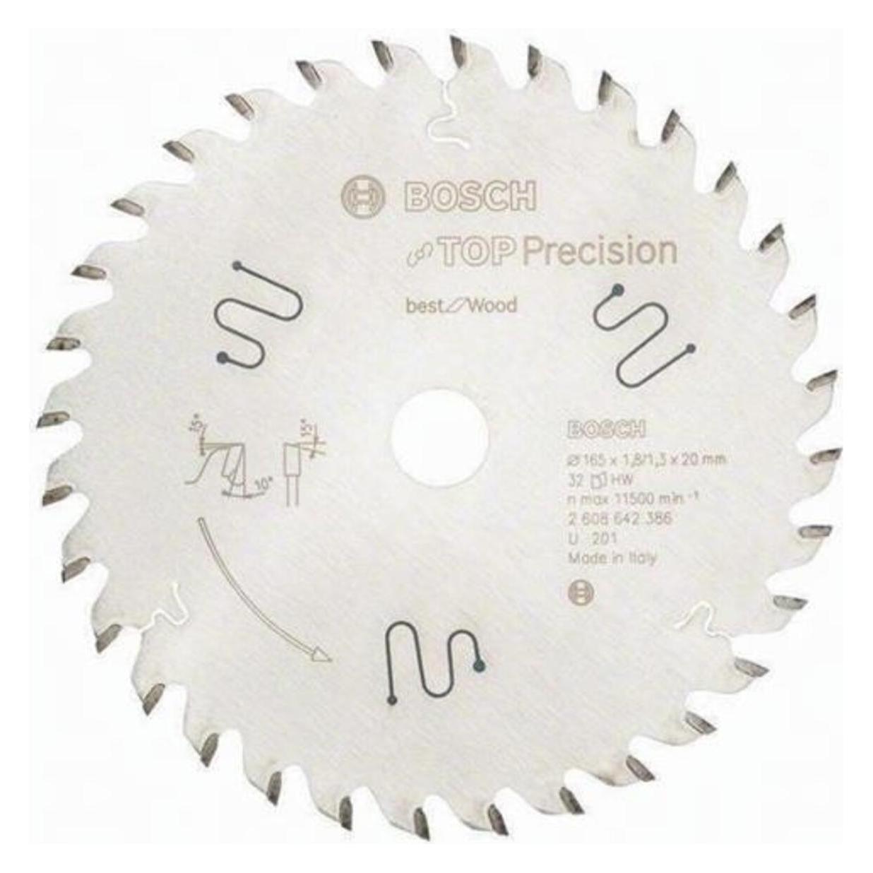 Bosch Professional Zubehör EXPERT Wood Kreissägeblatt, 165x20 mm, T32 (2608902217)