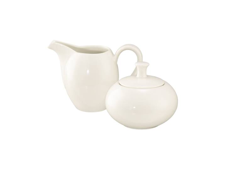 Milch- und Zuckerset SELTMANN WEIDEN Milch- & Zuckerset Savona Fine Diamond 2er Set creme , beige (creme), 2, Porzellan, Geschirr-Sets, Milch- und Zuckerset, Spülmaschinenfest, Mikrowellensicher, Ofenfest