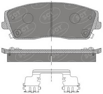 Sct - Mannol Bremsbelagsatz, Scheibenbremse Sp 465 Pr Vorderachse Für Chrysler Dodge