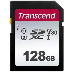 Transcend SDC300S (128 GB, SDXC, U3, UHS-I), Speicherkarte, Schwarz