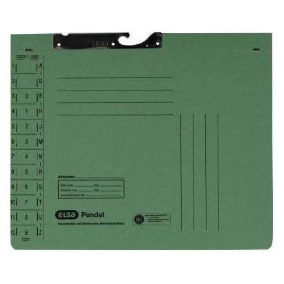 Elba Pendelhefter mit Tasche, DIN A4, Manilakarton, grün (A4, 1x) (90433 GN)