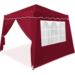 Faltpavillon Capri Weinrot 3x3m inkl 4 Seitenwänden UV-Schutz 50+