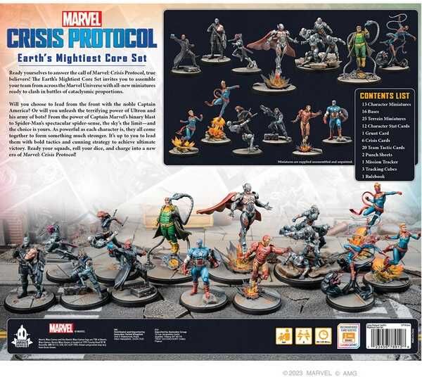 Marvel Crisis Protocol Earth's Mightiest Core Set - Tabletop Miniatures Game, Ages 8+, by Atomic Mass Games