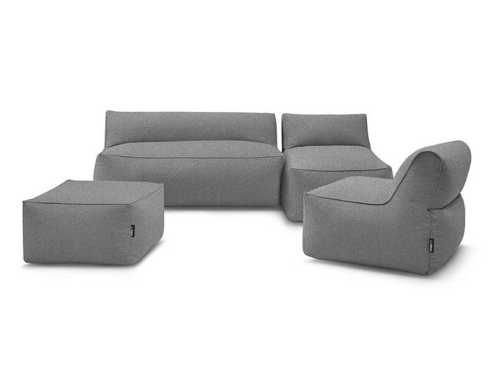 Gartensofa BOBOCHIC RIVIERA Stoff dunkelgrau